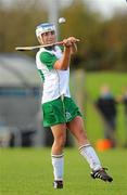 30 October 2010; Roisin O'Keeffe, Ireland, in action against Scotland. Ladies Shinty / Camogie International, Ireland v Scotland, Ratoath GAA Club, Ratoath, Co. Meath. Picture credit: Alan Place / SPORTSFILE