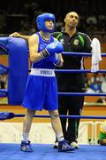18 September 2010; Katie Taylor, Ireland, and coach Peter, during their 60kg Lightweight Final. AIBA Women World Boxing Championships Barbados 2010 - Finals, Garfield Sobers Sports Gymnasium, Bridgetown, Barbados. Picture credit: Stephen McCarthy / SPORTSFILE