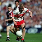 26 August 2001; Johnny McBride of Derry during the Bank of Ireland All-Ireland Senior Football Championship Semi-Final match between Galway and Derry at Croke Park in Dublin. Photo by Brendan Moran/Sportsfile