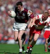 26 August 2001; Jarlath Fallon of Galway in action against Gareth Doherty of Derry during the Bank of Ireland All-Ireland Senior Football Championship Semi-Final match between Galway and Derry at Croke Park in Dublin. Photo by Brendan Moran/Sportsfile