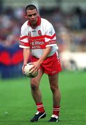 26 August 2001; Kieran McNally of Derry during the Bank of Ireland All-Ireland Senior Football Championship Semi-Final match between Galway and Derry at Croke Park in Dublin. Photo by Ray McManus/Sportsfile