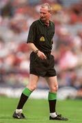 26 August 2001; Referee Michael Ryan during the Bank of Ireland All-Ireland Senior Football Championship Semi-Final match between Galway and Derry at Croke Park in Dublin. Photo by Brendan Moran/Sportsfile