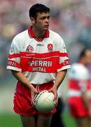 26 August 2001; Paul McFlynn of Derry during the Bank of Ireland All-Ireland Senior Football Championship Semi-Final match between Galway and Derry at Croke Park in Dublin. Photo by Ray McManus/Sportsfile
