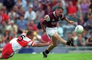 26 August 2001; Seán Óg de Paor of Galway in action against Kieran McNally of Derry during the Bank of Ireland All-Ireland Senior Football Championship Semi-Final match between Galway and Derry at Croke Park in Dublin. Photo by Ray McManus/Sportsfile