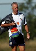 27 August 2001; Republic of Ireland manager Mick McCarthy during a Republic of Ireland training session at the AUL Grounds in Clonshaugh, Dublin. Photo by Damien Eagers/Sportsfile