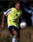 27 August 2001; Stephen Reid during a Republic of Ireland training session at the AUL Grounds in Clonshaugh, Dublin. Photo by Damien Eagers/Sportsfile