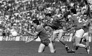 24 August 1986; Mick Galwey, left, Kerry, in action against Meath's Terry Ferguson and Joe Cassells, 2, during the All-Ireland Senior Football Championship Semi-Final match between Meath and Kerry at Croke Park in Dublin. Photo by Ray McManus/Sportsfile