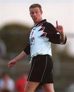 27 August 2001; Stephen McGuinness of Dundalk during the Eircom League Premier Division match between Dundalk and Shelbourne at Oriel Park in Dundalk, Louth. Photo by David Maher/Sportsfile