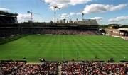 26 August 2001; A view of Croke Park, as seen from the Cusack Stand looking across at the Hogan stand, which is still under construction, during the Bank of Ireland All-Ireland Senior Football Championship Semi-Final match between Galway and Derry at Croke Park in Dublin. Photo by Ray McManus/Sportsfile