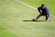 31 August 2001; Matt Holland stretches out during a Republic of Ireland training session at Lansdowne Road in Dublin. Photo by Brendan Moran/Sportsfile