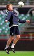31 August 2001; Damien Duff during a Republic of Ireland training session at Lansdowne Road in Dublin. Photo by Matt Browne/Sportsfile
