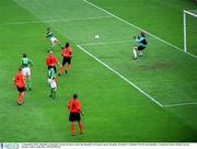 1 September 2001; Republic of Ireland's Jason McAteer scores the Republic of Ireland's goal. World Cup Qualifier, Republic of Ireland v Holland, Lansdowne Road, Dublin. Picture credit; Aoife Rice / SPORTSFILE