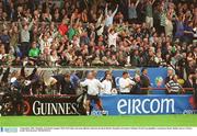 1 September 2001; Republic of Ireland's manager Mick McCarthy and team officials celebrate the final whistle. Republic of Ireland v Holland, World Cup Qualifier, Lansdowne Road, Dublin. Soccer. Picture credit; Matt Browne / SPORTSFILE