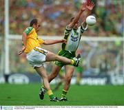 2 September 2001; Kerry's Donal Daly blocks Meath's John McDermott. Meath v Kerry, All Ireland Senior Football Semi-Final, Croke Park, Dublin. Picture credit; Brendan Moran / SPORTSFILE