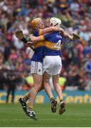 14 August 2016; Pádraic Maher and Michael Cahill, 4, of Tipperary celebrate after the GAA Hurling All-Ireland Senior Championship Semi-Final game between Galway and Tipperary at Croke Park, Dublin. Photo by Ray McManus/Sportsfile
