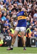 14 August 2016; John McGrath of Tipperary celebrates after scoring his side's second goal during the GAA Hurling All-Ireland Senior Championship Semi-Final game between Galway and Tipperary at Croke Park, Dublin. Photo by David Maher/Sportsfile