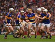 14 August 2016; Michael Breen, left, of Tipperary  wins possession ahead of team mates Michael Cahill, 4, Pádraic Maher and Séamus Kennedy during the GAA Hurling All-Ireland Senior Championship Semi-Final game between Galway and Tipperary at Croke Park, Dublin. Photo by Ray McManus/Sportsfile