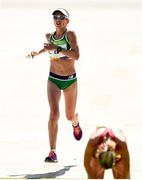14 August 2016; Lizzie Lee of Ireland approaches the finish line during the Women's Marathon during the 2016 Rio Summer Olympic Games in Rio de Janeiro, Brazil. Photo by Stephen McCarthy/Sportsfile