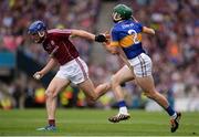 14 August 2016; Cyril Donnellan of Galway has his hurley held by Cathal Barrett of Tipperary during the GAA Hurling All-Ireland Senior Championship Semi-Final game between Galway and Tipperary at Croke Park, Dublin. Photo by Piaras Ó Mídheach/Sportsfile