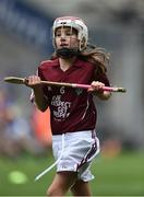14 August 2016; Millie Keane, St Joseph's NS, Leitrim Village, Leitrim, representing Galway, during the INTO Cumann na mBunscol GAA Respect Exhibition Go Games at the GAA Hurling All-Ireland Senior Championship Semi-Final game between Galway and Tipperary at Croke Park, Dublin. Photo by David Maher/Sportsfile