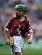 14 August 2016; Clodagh Landers, Bunscoil Bhothar na Naomh, Lismore, Waterford, representing Galway, during the INTO Cumann na mBunscol GAA Respect Exhibition Go Games at the GAA Hurling All-Ireland Senior Championship Semi-Final game between Galway and Tipperary at Croke Park, Dublin. Photo by David Maher/Sportsfile