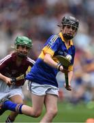 14 August 2016; Rebecca Kelly, Ballinkillen NS, Bagenalstown, Carlow, representing Tipperary, during the INTO Cumann na mBunscol GAA Respect Exhibition Go Games at the GAA Hurling All-Ireland Senior Championship Semi-Final game between Galway and Tipperary at Croke Park, Dublin. Photo by David Maher/Sportsfile