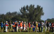 14 August 2016; Spectators during the final round of the Men's Strokeplay competition at the Olympic Golf Course, Barra de Tijuca, during the 2016 Rio Summer Olympic Games in Rio de Janeiro, Brazil. Photo by Ramsey Cardy/Sportsfile