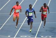 14 August 2016; Justin Gatlin of USA runs in to win the Men's 100m semi-final at the Olympic Stadium during the 2016 Rio Summer Olympic Games in Rio de Janeiro, Brazil. Photo by Ramsey Cardy/Sportsfile