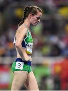 14 August 2016; Ciara Mageean of Ireland dejected after the semi-final of the Women's 1500m in the Olympic Stadium during the 2016 Rio Summer Olympic Games in Rio de Janeiro, Brazil. Photo by Brendan Moran/Sportsfile