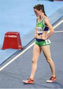 14 August 2016; Ciara Mageean of Ireland dejected after the semi-final of the Women's 1500m in the Olympic Stadium during the 2016 Rio Summer Olympic Games in Rio de Janeiro, Brazil. Photo by Ramsey Cardy/Sportsfile