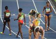 14 August 2016; Ciara Mageean of Ireland dejected after the semi-final of the Women's 1500m in the Olympic Stadium during the 2016 Rio Summer Olympic Games in Rio de Janeiro, Brazil. Photo by Ramsey Cardy/Sportsfile