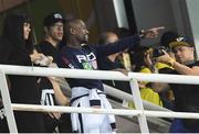 14 August 2016; Boxer Floyd Mayweather Jr. watches on in the Olympic Stadium during the 2016 Rio Summer Olympic Games in Rio de Janeiro, Brazil. Photo by Ramsey Cardy/Sportsfile