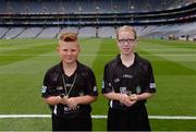 14 August 2016; Referees Oisín McNicholl, from Dungiven, Derry, and Conla Bradley, from Greenlough, Derry, ahead of the INTO Cumann na mBunscol GAA Respect Exhibition Go Games at the GAA Hurling All-Ireland Senior Championship Semi-Final game between Galway and Tipperary at Croke Park, Dublin. Photo by Piaras Ó Mídheach/Sportsfile