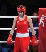 15 August 2016; Katie Taylor of Ireland ahead of her Lightweight quarter-final bout against Mira Potkonen of Finland in the Riocentro Pavillion 6 Arena, Barra da Tijuca, during the 2016 Rio Summer Olympic Games in Rio de Janeiro, Brazil. Photo by Ramsey Cardy/Sportsfile