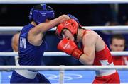 15 August 2016; Katie Taylor, right, of Ireland in action against Mira Potkonen of Finland during their Lightweight quarter-final bout in the Riocentro Pavillion 6 Arena, Barra da Tijuca, during the 2016 Rio Summer Olympic Games in Rio de Janeiro, Brazil. Photo by Ramsey Cardy/Sportsfile