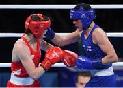 15 August 2016; Katie Taylor, left, of Ireland in action against Mira Potkonen of Finland during their Lightweight quarter-final bout in the Riocentro Pavillion 6 Arena, Barra da Tijuca, during the 2016 Rio Summer Olympic Games in Rio de Janeiro, Brazil. Photo by Ramsey Cardy/Sportsfile