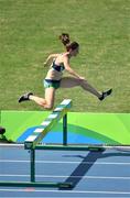 15 August 2016; Sara Treacy of Ireland in action during the Women's 3000m Steeplechase Final in the Olympic Stadium, Maracanã, during the 2016 Rio Summer Olympic Games in Rio de Janeiro, Brazil. Photo by Brendan Moran/Sportsfile