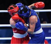 15 August 2016; Katie Taylor, left, of Ireland in action against Mira Potkonen of Finland during their Lightweight quarter-final bout in the Riocentro Pavillion 6 Arena, Barra da Tijuca, during the 2016 Rio Summer Olympic Games in Rio de Janeiro, Brazil. Photo by Ramsey Cardy/Sportsfile