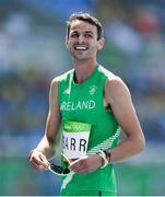 15 August 2016; Thomas Barr of Ireland after his round 1 heat of the Men's 400m Hurdles in the Olympic Stadium during the 2016 Rio Summer Olympic Games in Rio de Janeiro, Brazil. Photo by Brendan Moran/Sportsfile