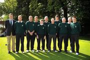 18 September 2010; The Tandragee Golf Club, Co. Armagh, team of back row, left to right, Marcus Goodwin, Brand Manager Magners, Gordon Hehir, Mark Bannerman, Stefan McNeil, Ross Dutton, Jeff Forde, Johnny Quinn, Stefan Greenberg, Ian Nixon, Warren Jardine, Ryan Harber who were defeated by Clontarf in the Bulmers Jimmy Bruen Shield Final. Bulmers Cups and Shields Finals 2010, Castlebar Golf Club, Co. Mayo. Picture credit: Ray McManus / SPORTSFILE