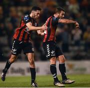 15 August 2016; Kurtis Byrne of Bohemians celebrates with team-mate Eóin Wearan, left, after scoring his side's second goal during the SSE Airtricity League Premier Division match between Bohemians and Sligo Rovers in Dalymount Park, Dublin.  Photo by David Fitzgerald/Sportsfile
