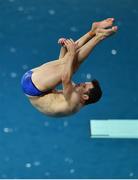 15 August 2016; Oliver Dingley of Ireland competes in the preliminary round of the Men's 3m springboard in the Maria Lenk Aquatics Centre, Barra da Tijuca, during the 2016 Rio Summer Olympic Games in Rio de Janeiro, Brazil. Photo by Brendan Moran/Sportsfile