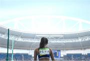 16 August 2016; Tori Pena of Ireland competing in the Women's Pole Vault Qualifying Round at the Olympic Stadium during the 2016 Rio Summer Olympic Games in Rio de Janeiro, Brazil. Photo by Ramsey Cardy/Sportsfile