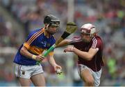 14 August 2016; Dylan Walsh of Tipperary in action against Jack Fitzpatrick of Galway during the Electric Ireland GAA Hurling All-Ireland Minor Championship Semi-Final game between Galway and Tipperary at Croke Park, Dublin. Photo by Ray McManus/Sportsfile