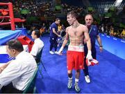 16 August 2016; Michael Conlan of Ireland following his Bantamweight Quarter final defeat to Vladimir Nikitin of Russia at the Riocentro Pavillion 6 Arena during the 2016 Rio Summer Olympic Games in Rio de Janeiro, Brazil. Photo by Stephen McCarthy/Sportsfile