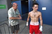 16 August 2016; Michael Conlan of Ireland with Steve Bunce following his Bantamweight quarter final bout with Vladimir Nikitin of Russia at the Riocentro Pavillion 6 Arena during the 2016 Rio Summer Olympic Games in Rio de Janeiro, Brazil. Photo by Stephen McCarthy/Sportsfile