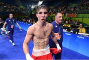 16 August 2016; Michael Conlan of Ireland following his Bantamweight Quarterfinal bout with Vladimir Nikitin of Russia at the Riocentro Pavillion 6 Arena during the 2016 Rio Summer Olympic Games in Rio de Janeiro, Brazil. Photo by Stephen McCarthy/Sportsfile