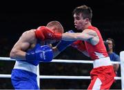 16 August 2016; Michael Conlan of Ireland, right, exchanges punches with Vladimir Nikitin of Russia during their Bantamweight quarter final bout at the Riocentro Pavillion 6 Arena during the 2016 Rio Summer Olympic Games in Rio de Janeiro, Brazil. Photo by Stephen McCarthy/Sportsfile