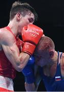 16 August 2016; Michael Conlan of Ireland, left, exchanges punches with Vladimir Nikitin of Russia during their Bantamweight quarter final bout at the Riocentro Pavillion 6 Arena during the 2016 Rio Summer Olympic Games in Rio de Janeiro, Brazil. Photo by Stephen McCarthy/Sportsfile