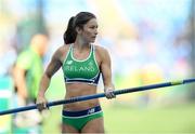 16 August 2016; Tori Pena of Ireland competing in the Women's Pole Vault Qualifying Round at the Olympic Stadium during the 2016 Rio Summer Olympic Games in Rio de Janeiro, Brazil. Photo by Ramsey Cardy/Sportsfile